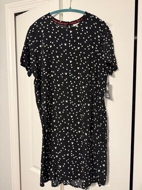 Disney Black Dress with White Polka Dot Mickey Pattern